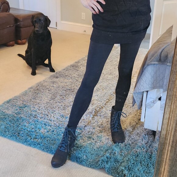 SOREL Lexie Wedge Boots – Women’s Size 9 – Black/Blue Buffalo Check – Excellent - Picture 2 of 9